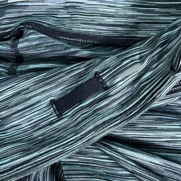 PrAna High Rise Striped Heather Grey Leggings medium - Picture 6 of 6